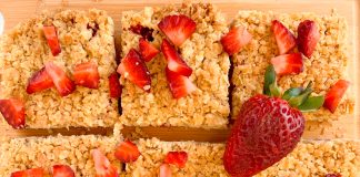 Μπάρες Βρώμης με Φράουλες Μπάρες Βρώμης με Φράουλες